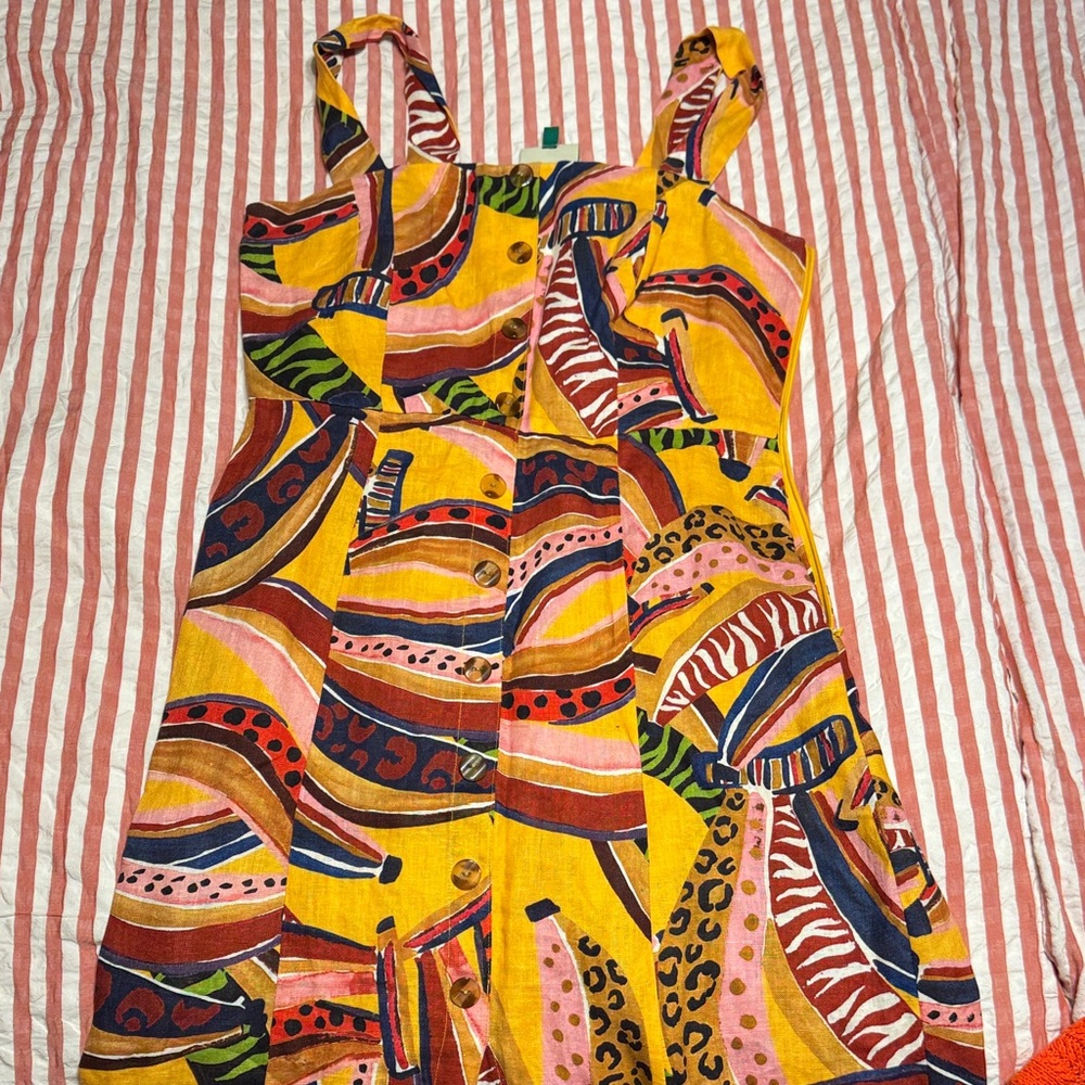 FARM Rio Colorful Abstract Midi Dress - Picture 2 of 4